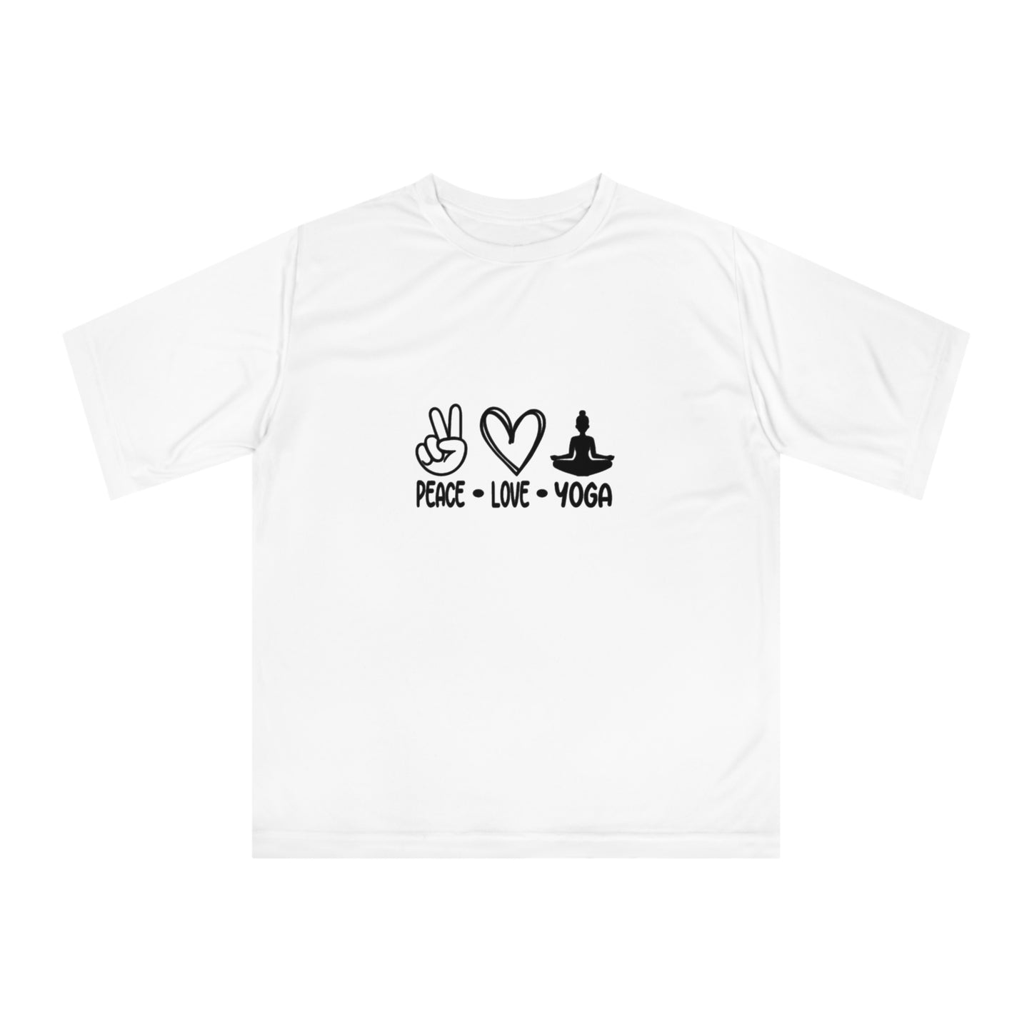 Peace Love Yoga Unisex Zone Performance T-shirt