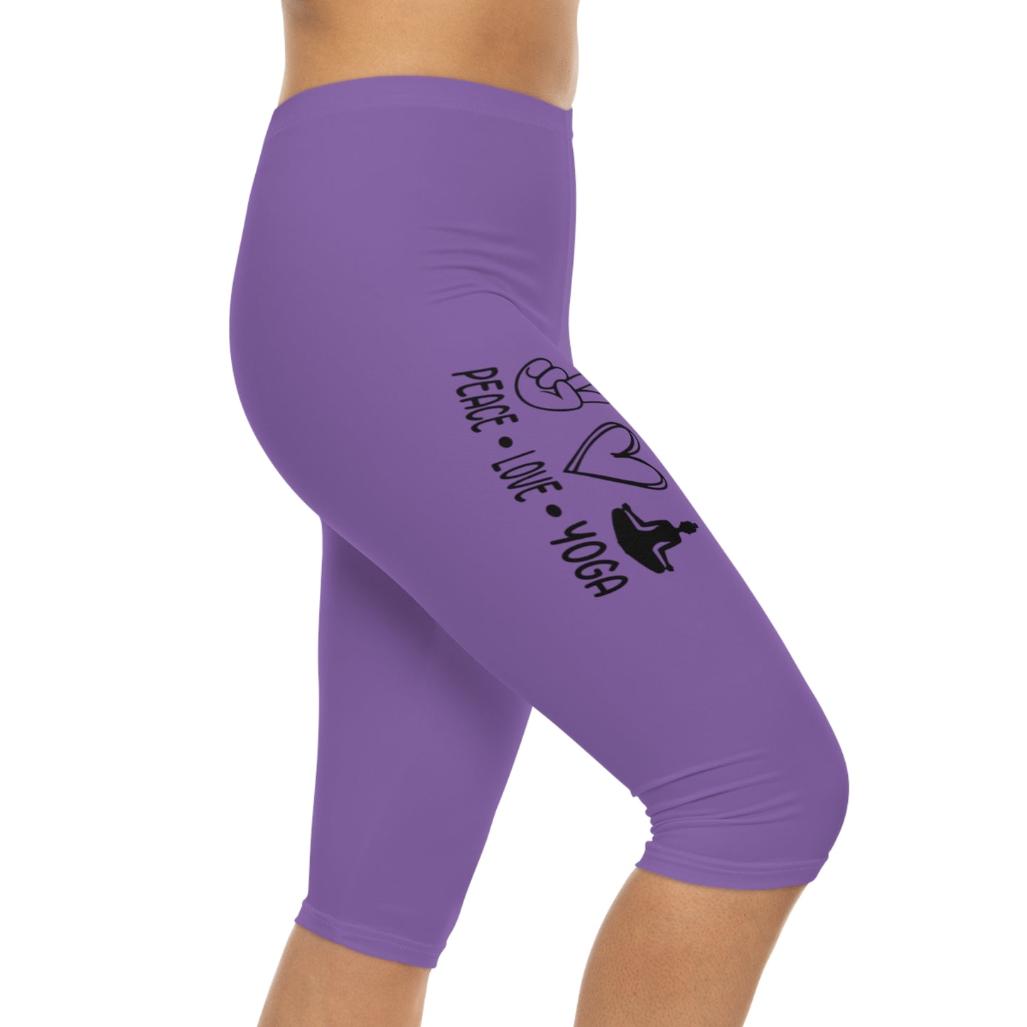 Peace Love Yoga Women’s Capri Leggings (AOP)