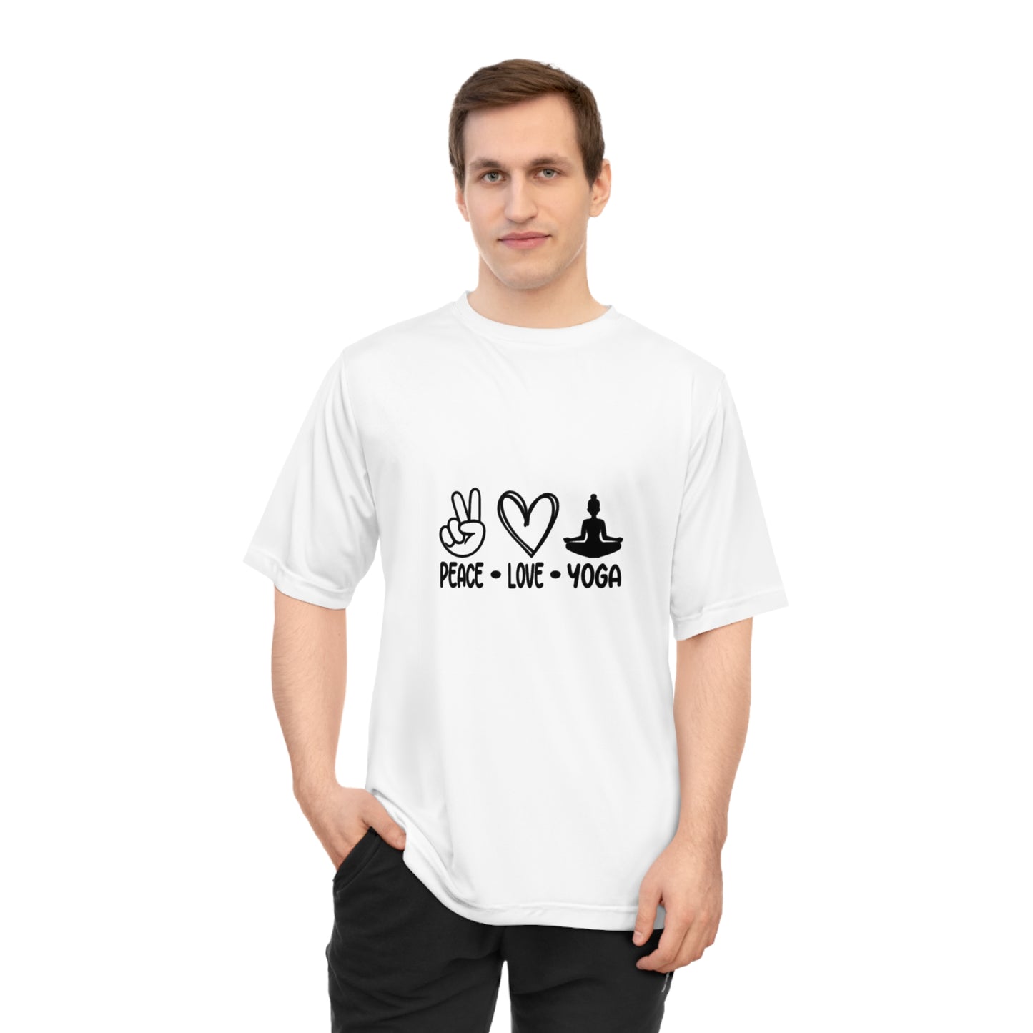 Peace Love Yoga Unisex Zone Performance T-shirt