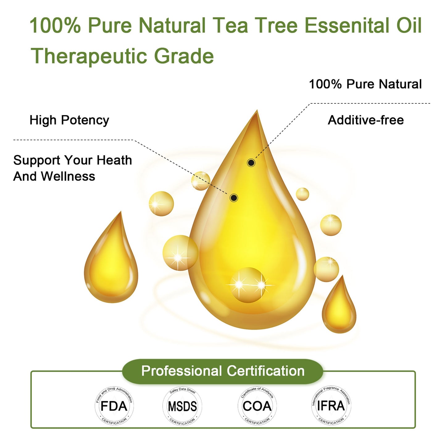 Pure Natural Essential Oils for Skin Care, Massage or Diffuser